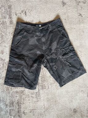OP Men's Black Camo Cargo Shorts